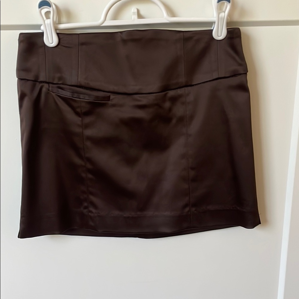 Bebe Brown Mini Skirt